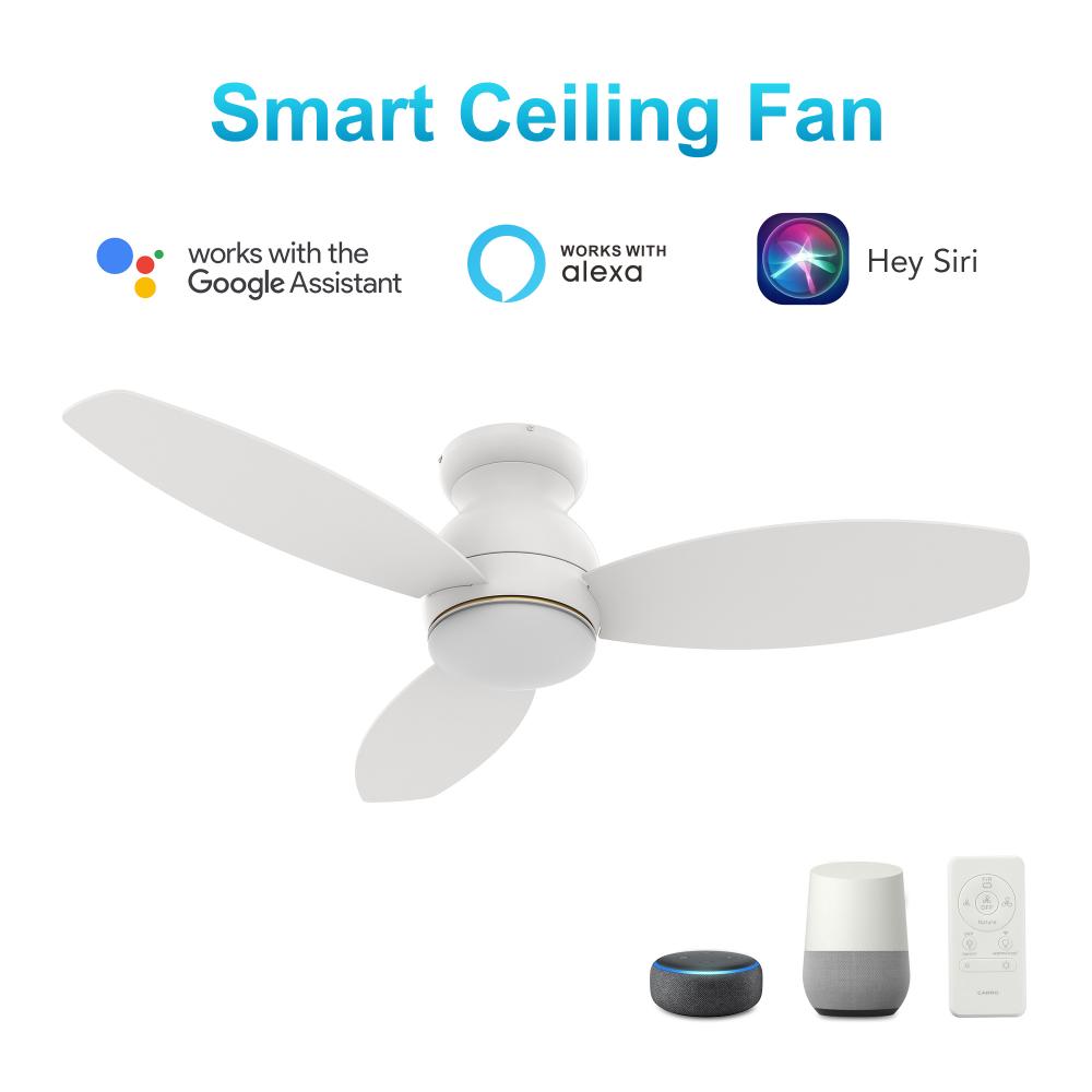 Trento 44-inch Smart Ceiling Fan with Remote, Light Kit Included, Works with Google Assistant, Amazo