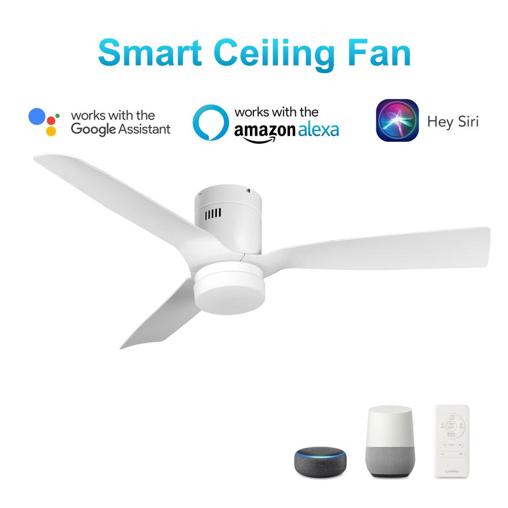 Spezia 48-inch Indoor/Damp Rated Outdoor Smart Ceiling Fan, Dimmable LED Light Kit & Remote Control,