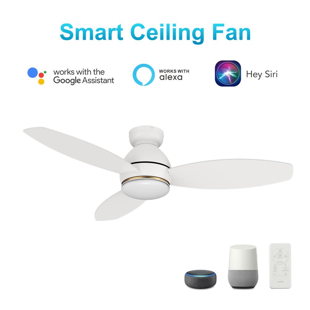 Hobart 48'' Smart Ceiling Fan with Remote, Light Kit Included?Works with Google Assistant an