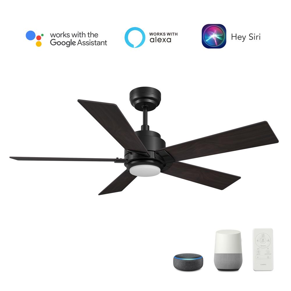 Ascender 48-inch Smart Ceiling Fan with Remote, Light Kit Included, Works with Google Assistant, Ama