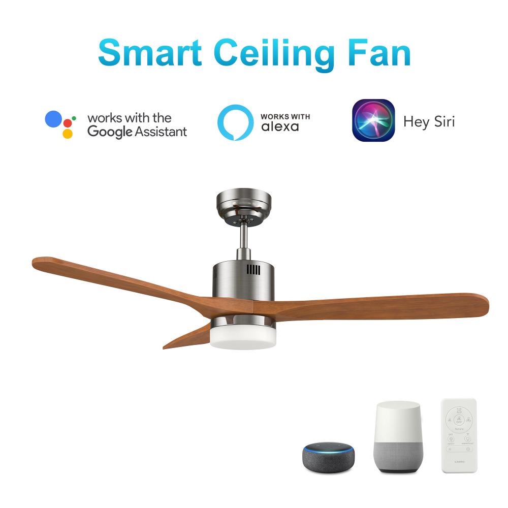 Palmer 52'' Smart Ceiling Fan with Remote, Light Kit Included?Works with Google Assistant an