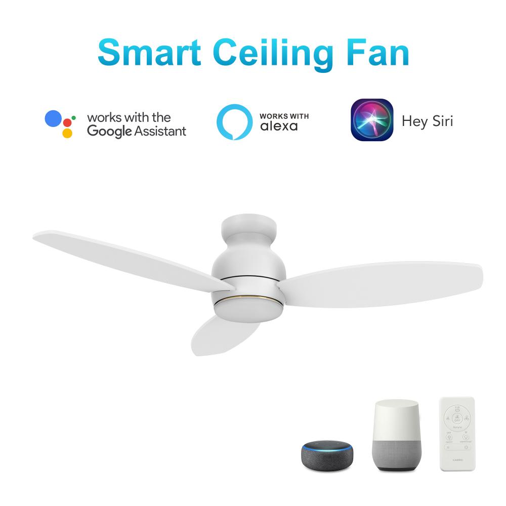 Trento 52-inch Smart Ceiling Fan with Remote, Light Kit Included, Works with Google Assistant, Amazo