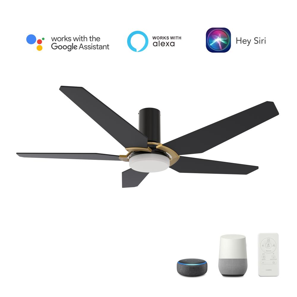 Woodrow 52-inch Smart Ceiling Fan with Remote, Light Kit Included, Works with Google Assistant, Amaz