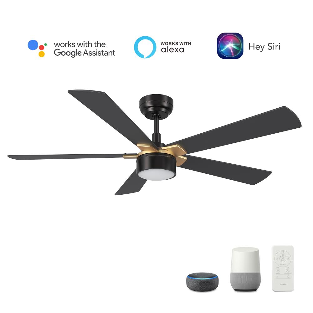 Stockton 52'' Smart Ceiling Fan with Remote, Light Kit Included?Works with Google Assistant