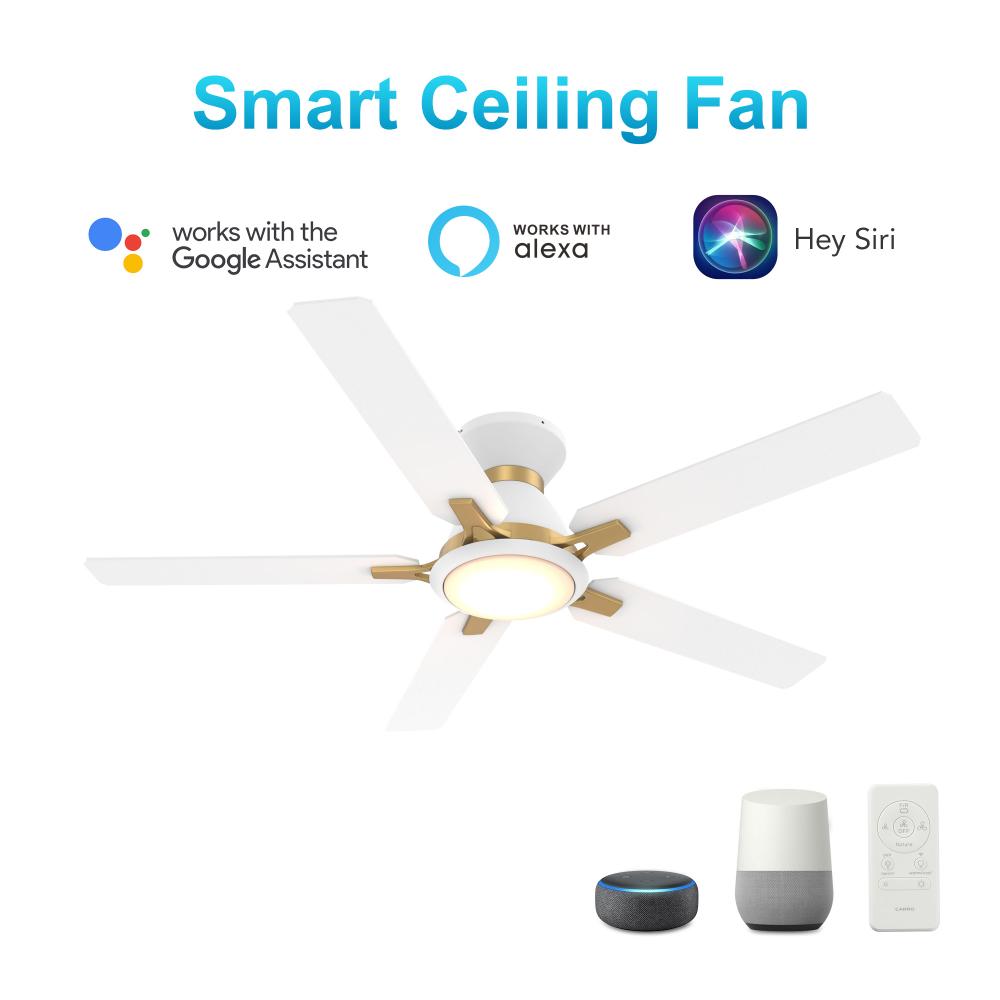 Espear 52-inch Smart Ceiling Fan with Remote, Light Kit Included, Works with Google Assistant, Amazo