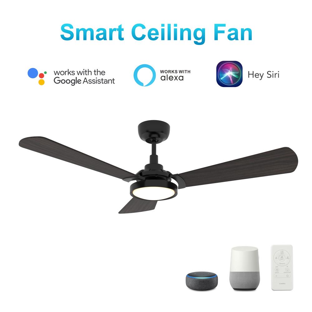 Brisa 56-inch Smart Ceiling Fan with Remote, Light Kit Included, Works with Google Assistant, Amazon