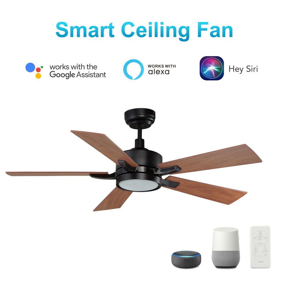 Appleton 56-inch Smart Ceiling Fan with Remote, Light Kit Included, Works with Google Assistant, Ama