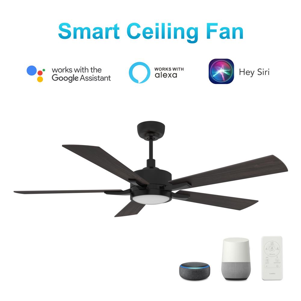 Appleton 56-inch Smart Ceiling Fan with Remote, Light Kit Included, Works with Google Assistant, Ama