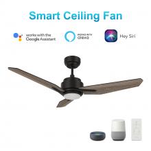 Carro USA VS483J3-L11-BS-1 - Tracer 48-inch Smart Ceiling Fan with Remote, Light Kit Included, Works with Google Assistant, Amazo