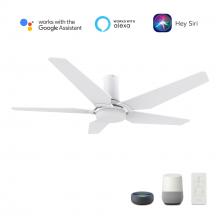 Carro USA VS485B-L22-W1-1-FM - Woodrow 48-inch Smart Ceiling Fan with Remote, Light Kit Included, Works with Google Assistant, Amaz