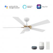 Carro USA VS525B5-L11-W1-1G - Stockton 52'' Smart Ceiling Fan with Remote, Light Kit Included?Works with Google Assistant