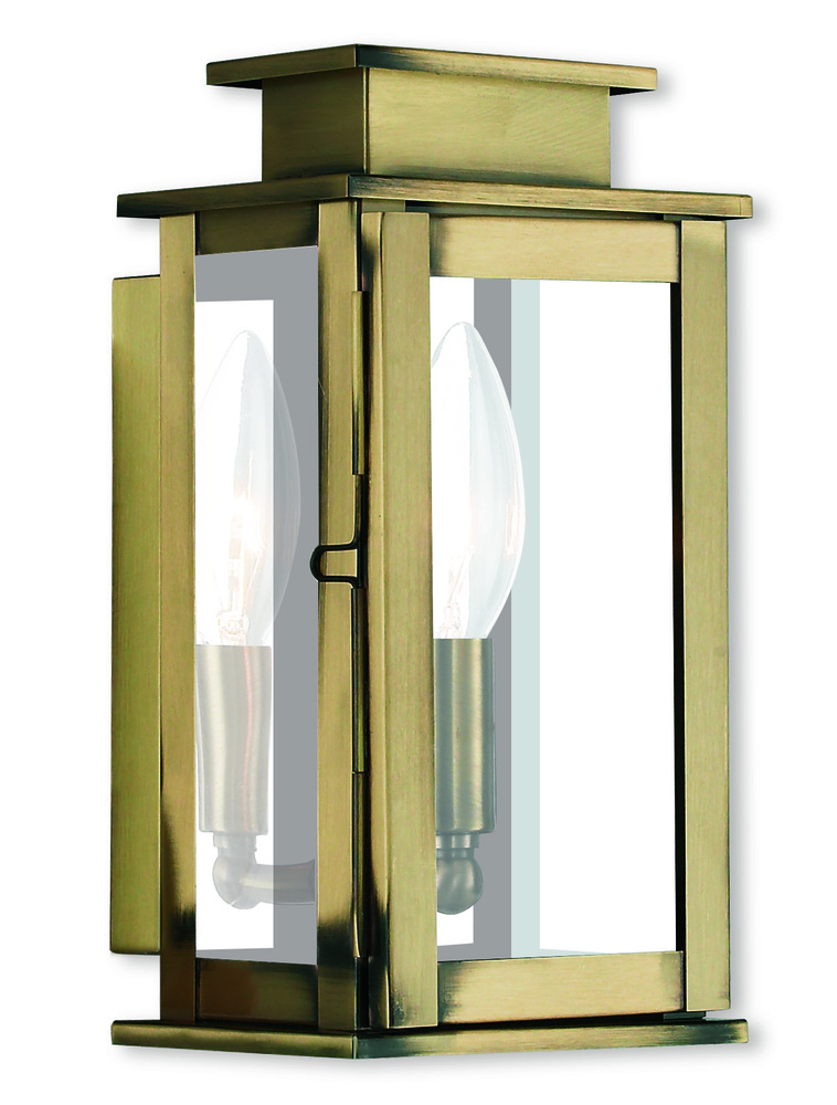 1 Light AB Outdoor Wall Lantern