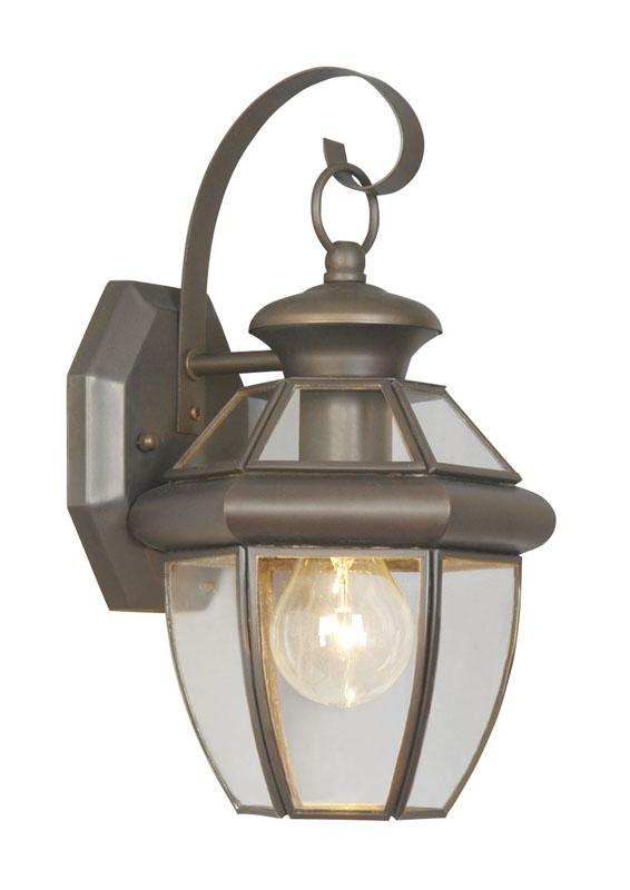 1 Light Bronze Outdoor Wall Lantern