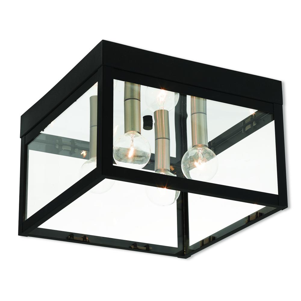 4 Lt BK Outdoor Ceiling Mount