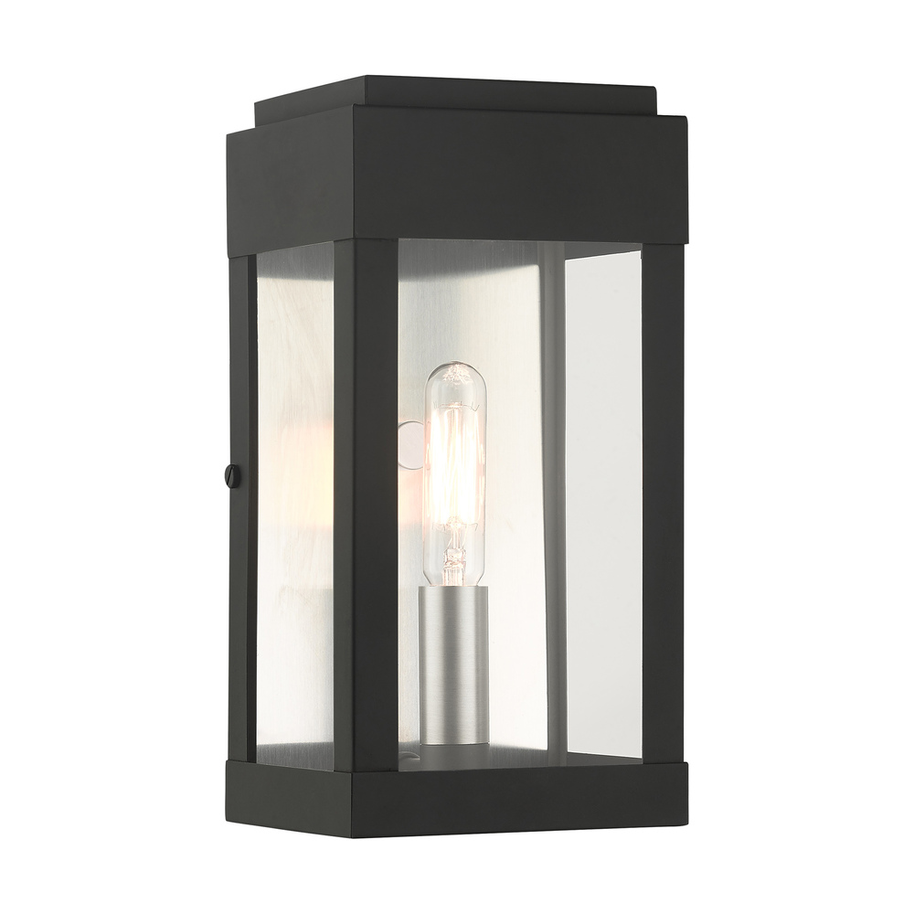 1 Lt Black   Outdoor ADA Wall Lantern