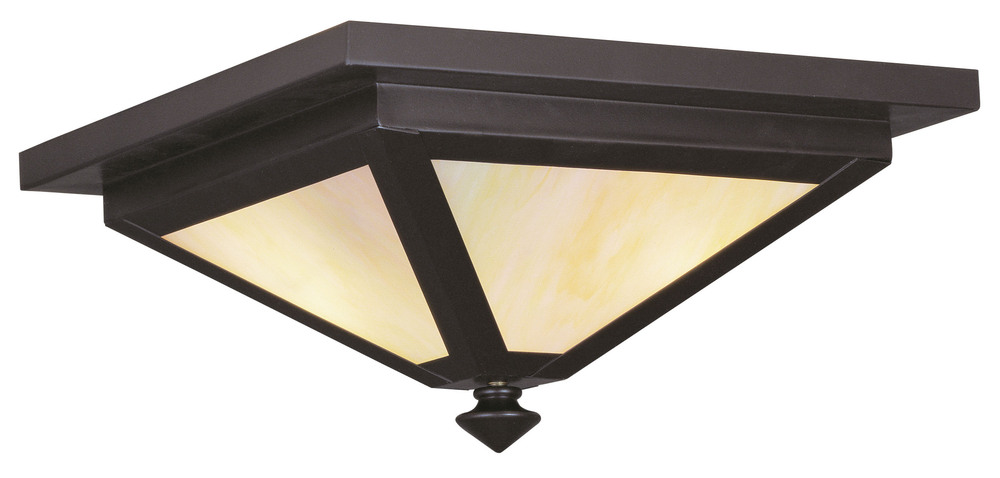 3 Light Bronze Outdoor Ceiling Mount