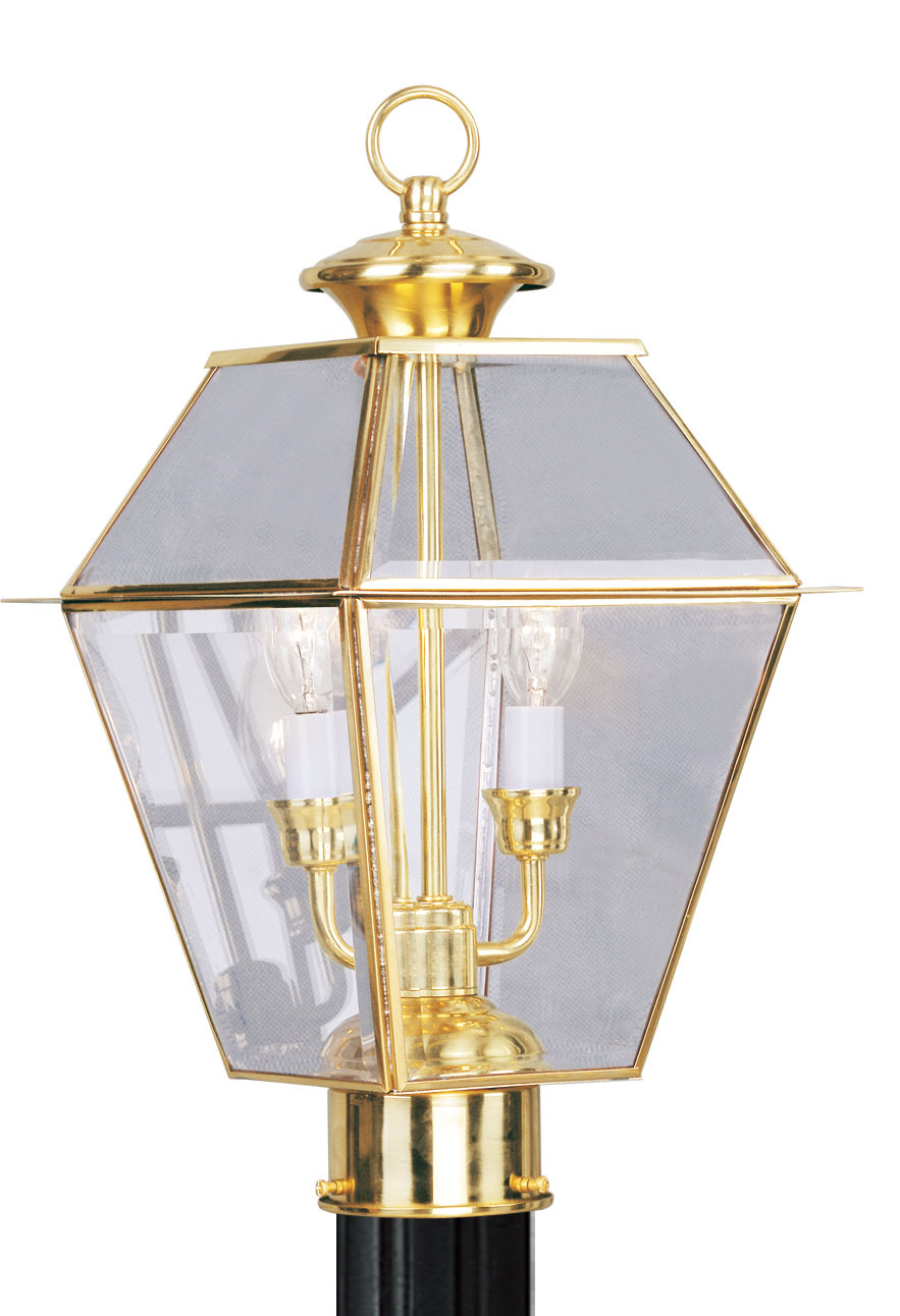 2 Light PB Outdoor Post Lantern