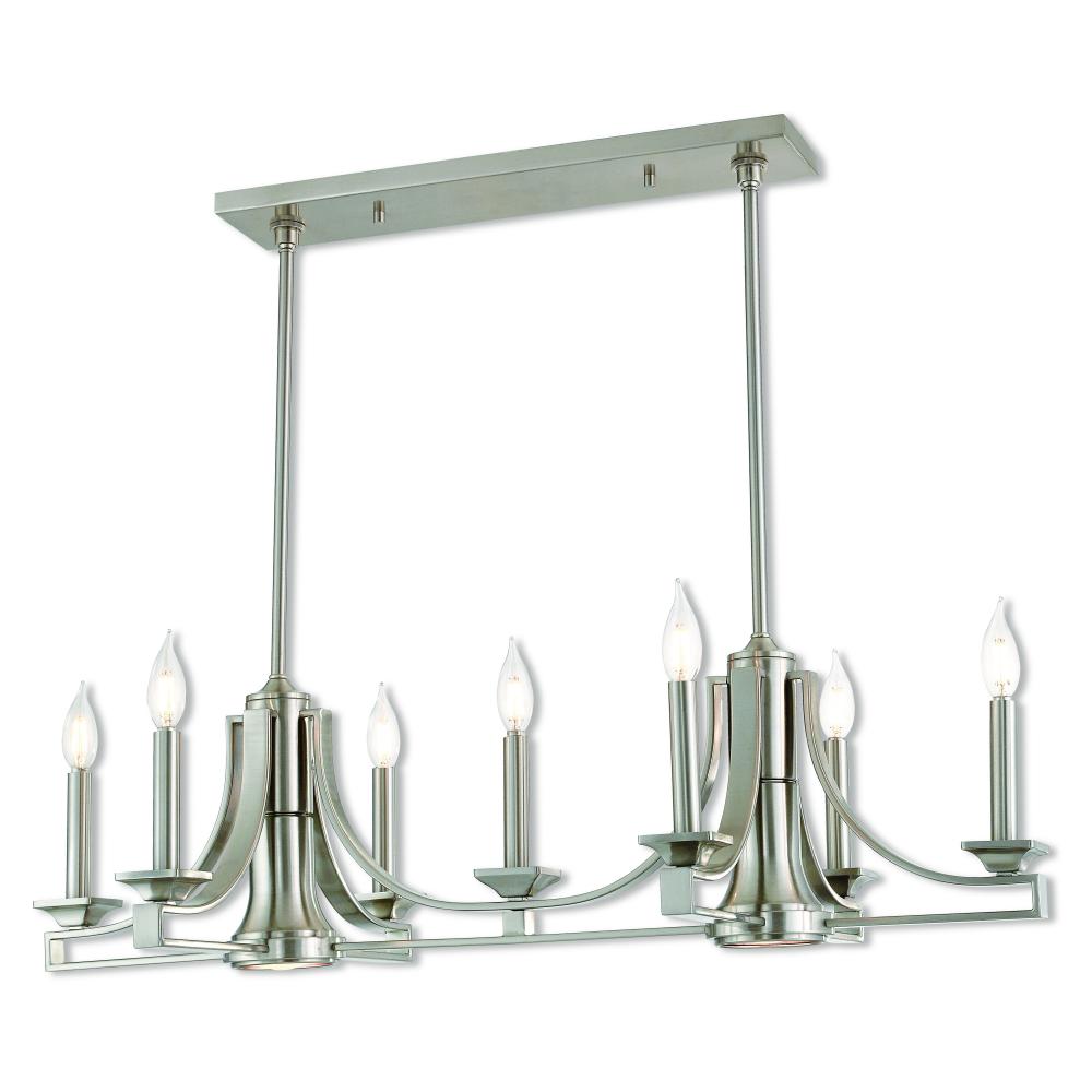 9 Lt BN Linear Chandelier