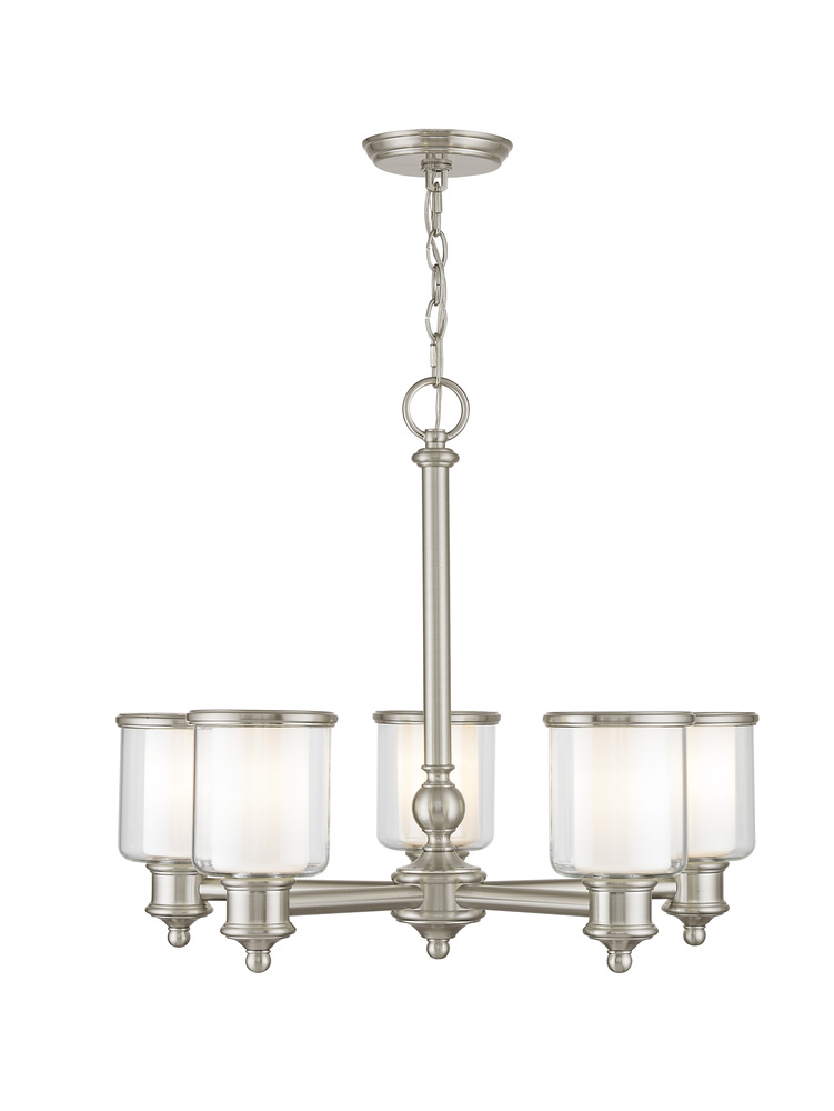 5 Light Brushed Nickel Chandelier