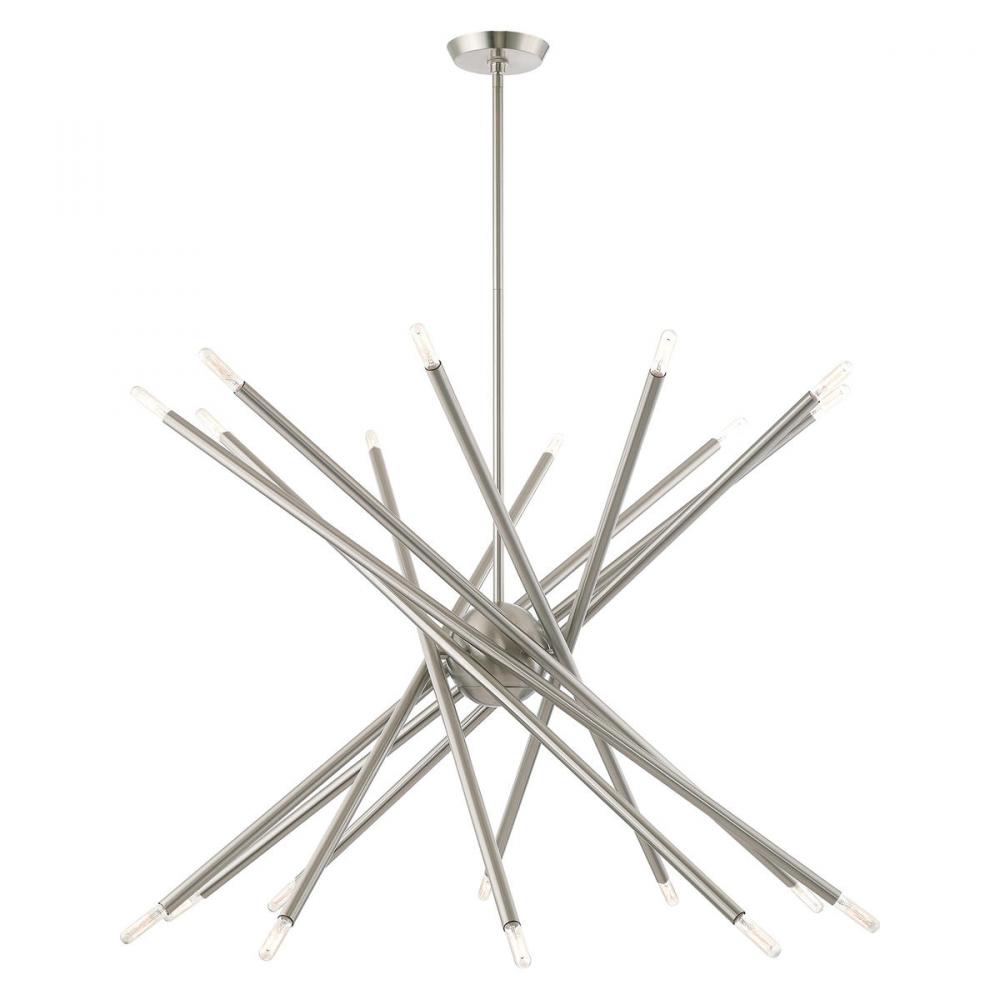 20 Lt Brushed Nickel Chandelier