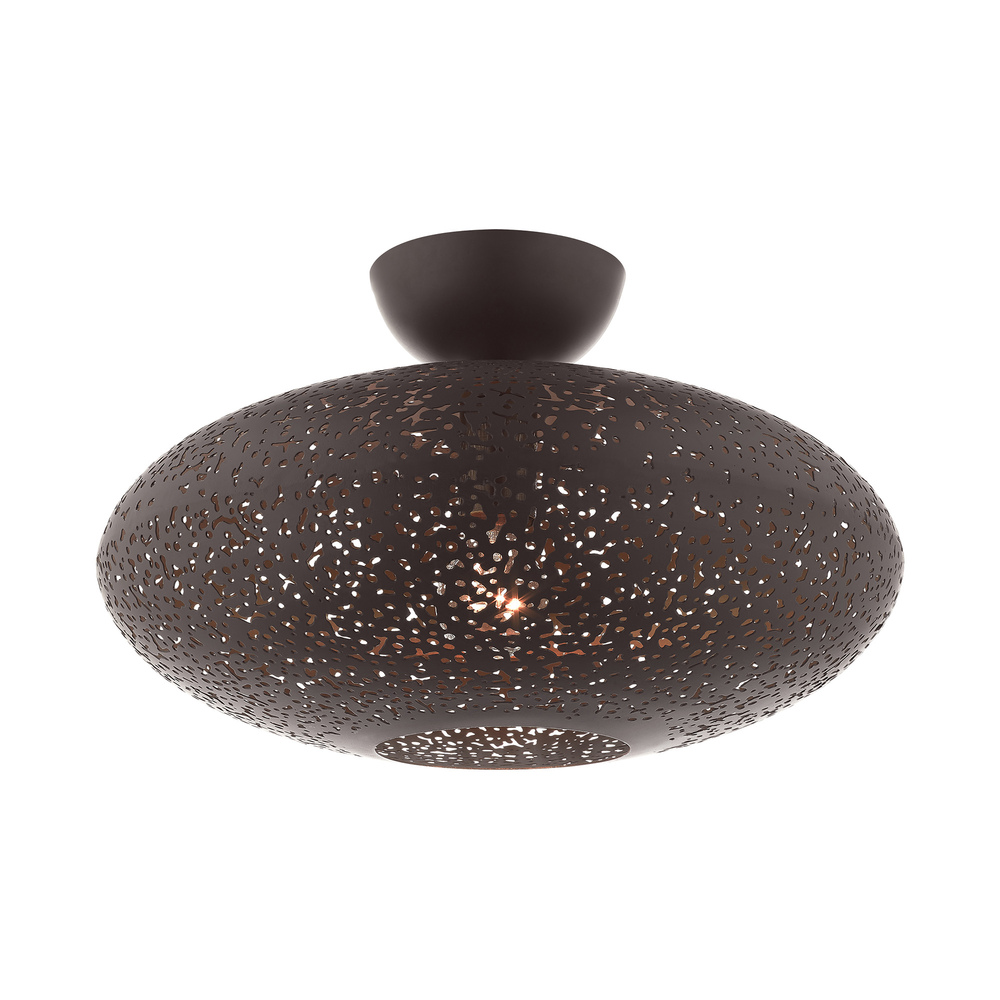 1 Lt Bronze Semi Flush Mount