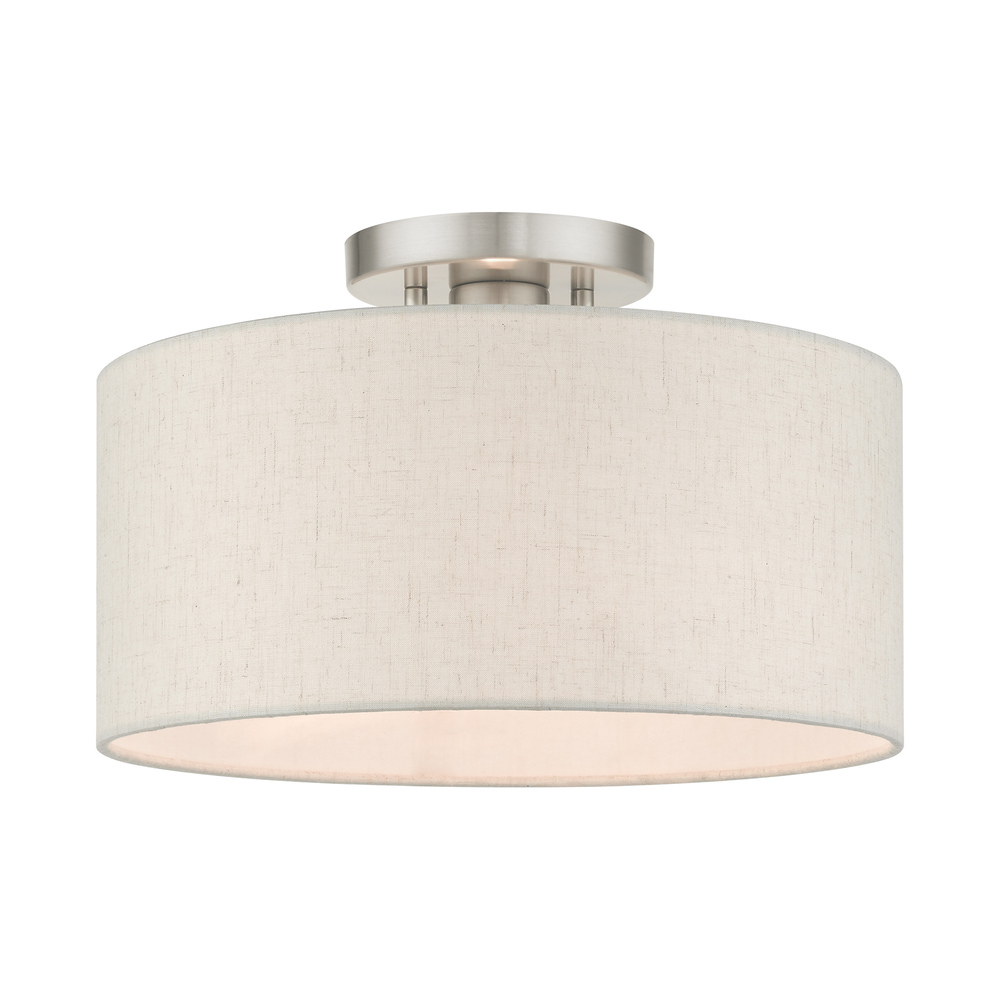 1 Lt Brushed Nickel Semi Flush