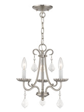 Livex Lighting 40873-91 - 3 Light Brushed Nickel Mini Chandelier