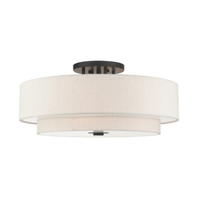 Livex Lighting 45849-92 - 6 Lt English Bronze  Semi Flush