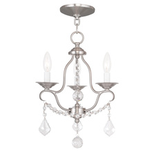 Livex Lighting 6423-91 - 3 Light Brushed Nickel Mini Chandelier