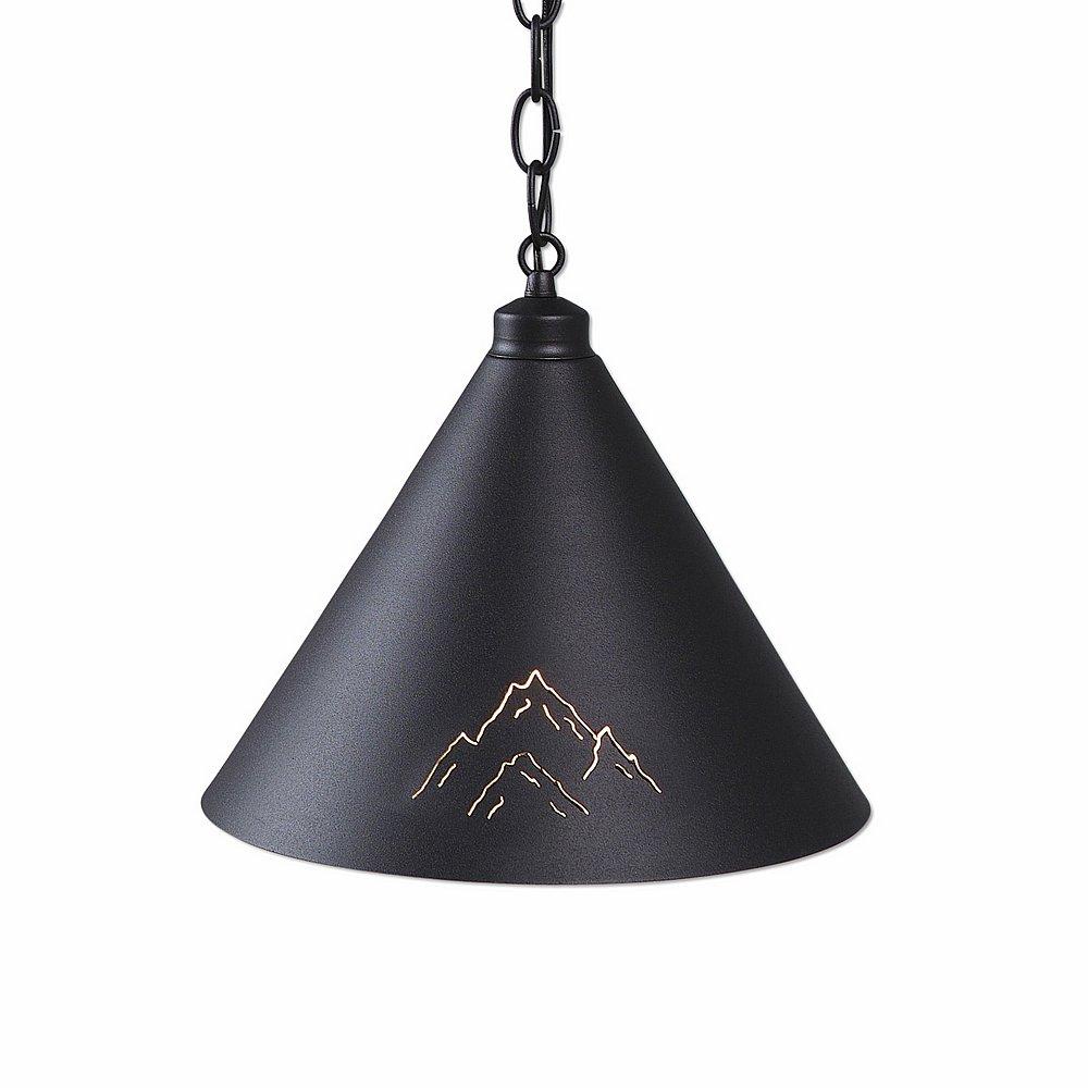 Canyon Pendant Medium - Mountain - Black Iron Finish - Chain