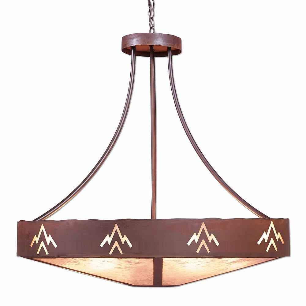 Ridgemont Chandelier Extra Large - Shade Bottom - Deception Pass - Almond Mica Shade