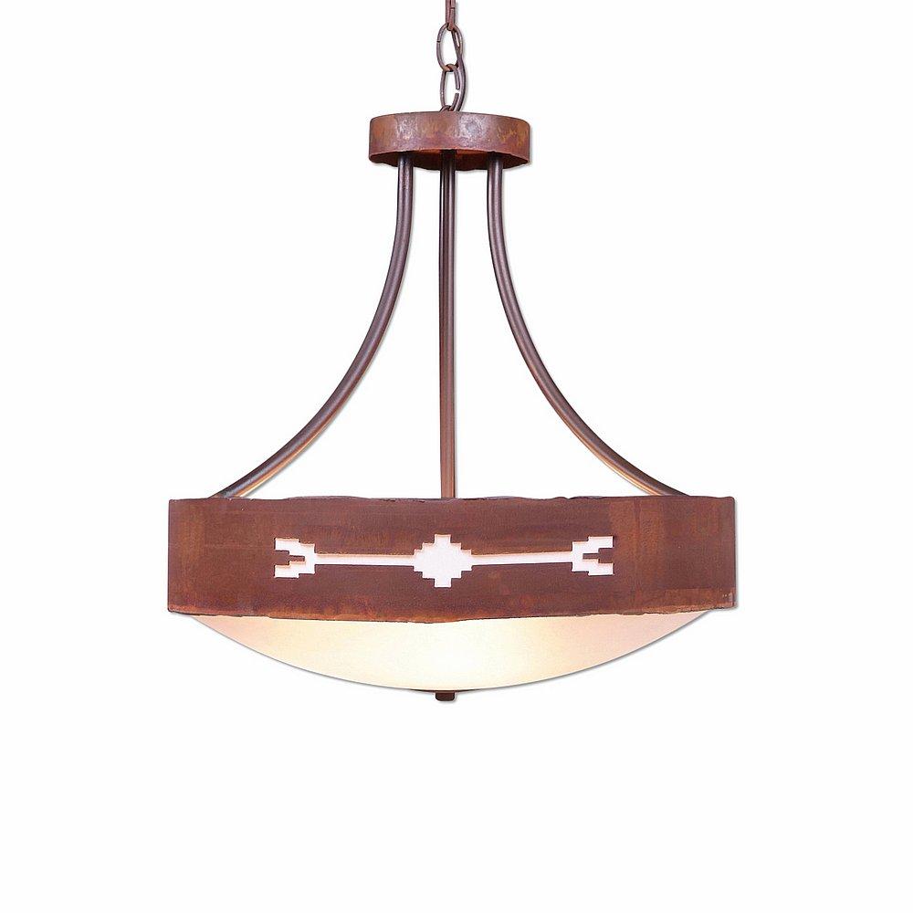 Ridgemont Foyer Chandelier Large Short - Bowl Bottom - Del Rio - Frosted Glass Bowl