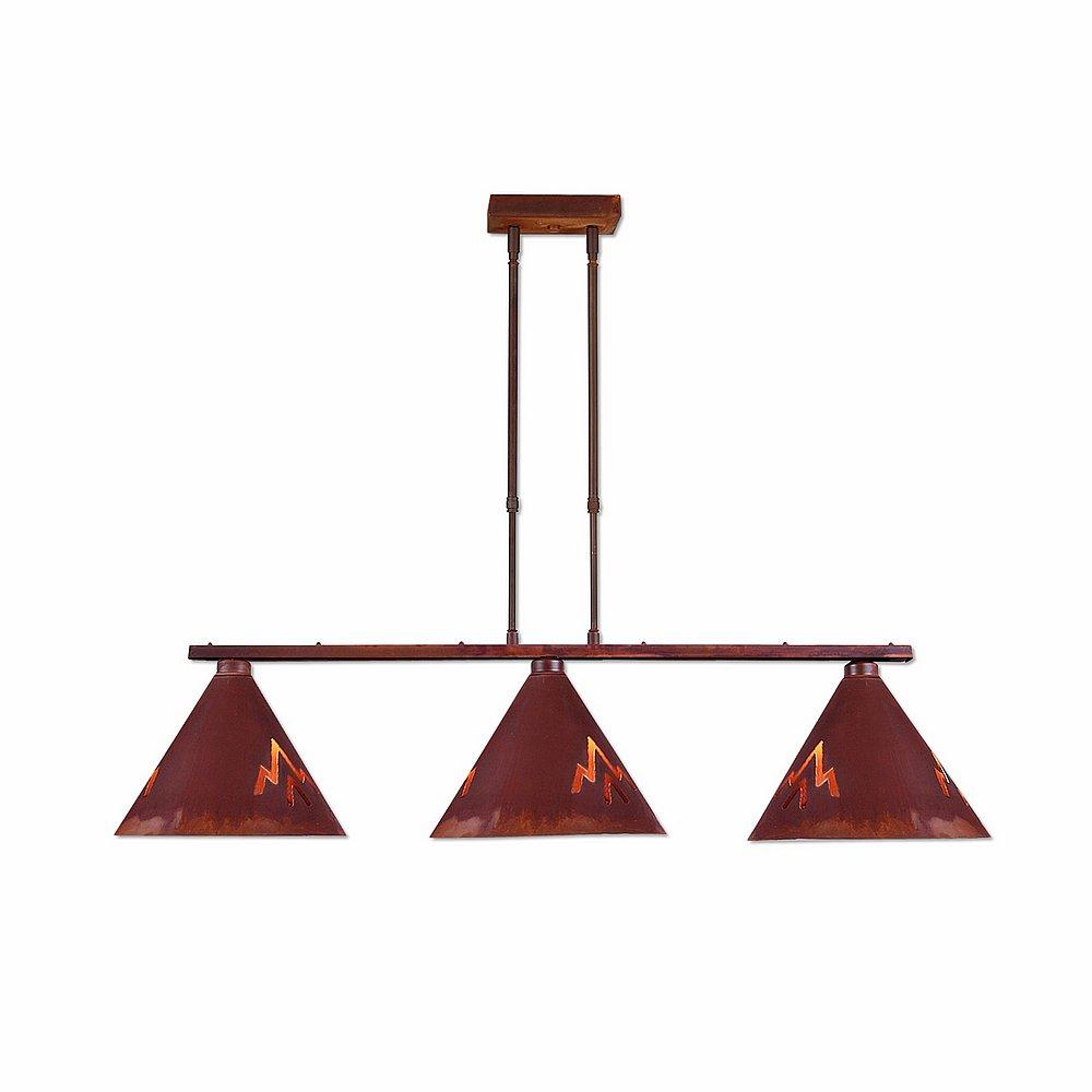 Canyon Island Billiard Light Large - Deception Pass - Rust Patina Finish