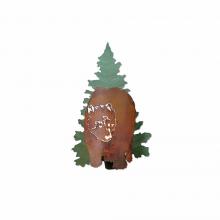 Avalanche Ranch Lighting A10726-04 - Bear in the Woods Sconce - Pine Tree Green-Rust Patina base Finish