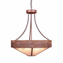 Avalanche Ranch Lighting A41959AL-HR-02 - Ridgemont Chandelier Small - Shade Bottom - Horse Cutout - Almond Mica Shade - Rust Patina Finish