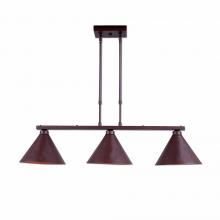 Avalanche Ranch Lighting A45201-27 - Canyon Island Billiard Light Small - Rustic Plain - Rustic Brown Finish