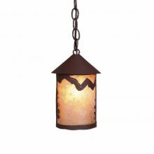 Avalanche Ranch Lighting M24401AL-CH-27 - Cascade Pendant Small - Rustic Plain - Almond Mica Shade - Rustic Brown Finish - Chain