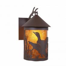 Avalanche Ranch Lighting M51664AM-27 - Cascade Lantern Sconce Mica Large - Loon - Amber Mica Shade - Rustic Brown Finish