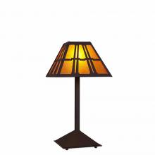 Avalanche Ranch Lighting M62472AM-28 - Rocky Mountain Desk Lamp - Eastlake - Amber Mica Shade - Dark Bronze Metallic Finish