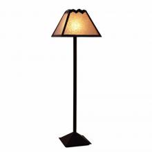 Avalanche Ranch Lighting M62601AL-97 - Rocky Mountain Floor Lamp - Rustic Plain - Almond Mica Shade - Black Iron Finish