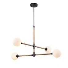  AC11844BK - Capilano Collection 4-Light Chandelier Black