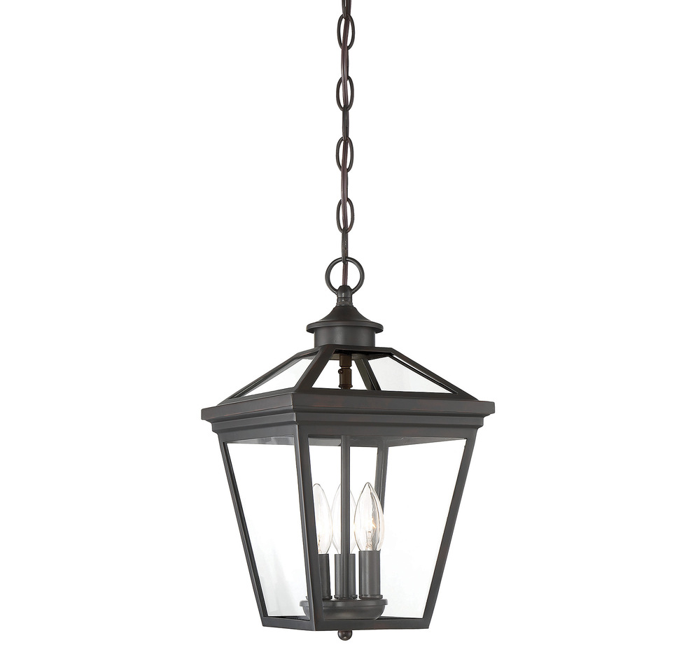 Ellijay 3-Light Outdoor Hanging Lantern in English Bronze