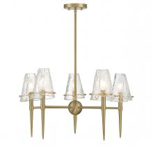  1-2106-5-322 - Shellbourne 5-Light Chandelier in Warm Brass