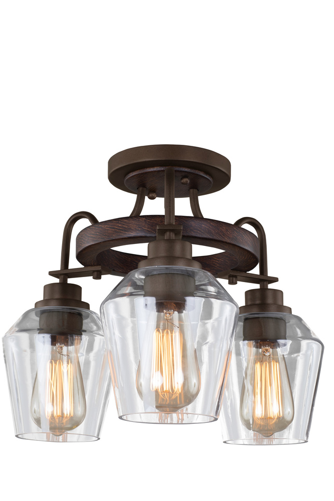 Allegheny 3 Light Semi Flush