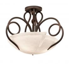 Kalco 4288PS/ANTQ - Tribecca 3 Light Semi Flush Mount