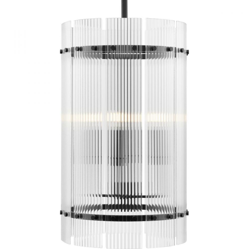 Seville Collection 4-Light Matte Black Contemporary Foyer Light