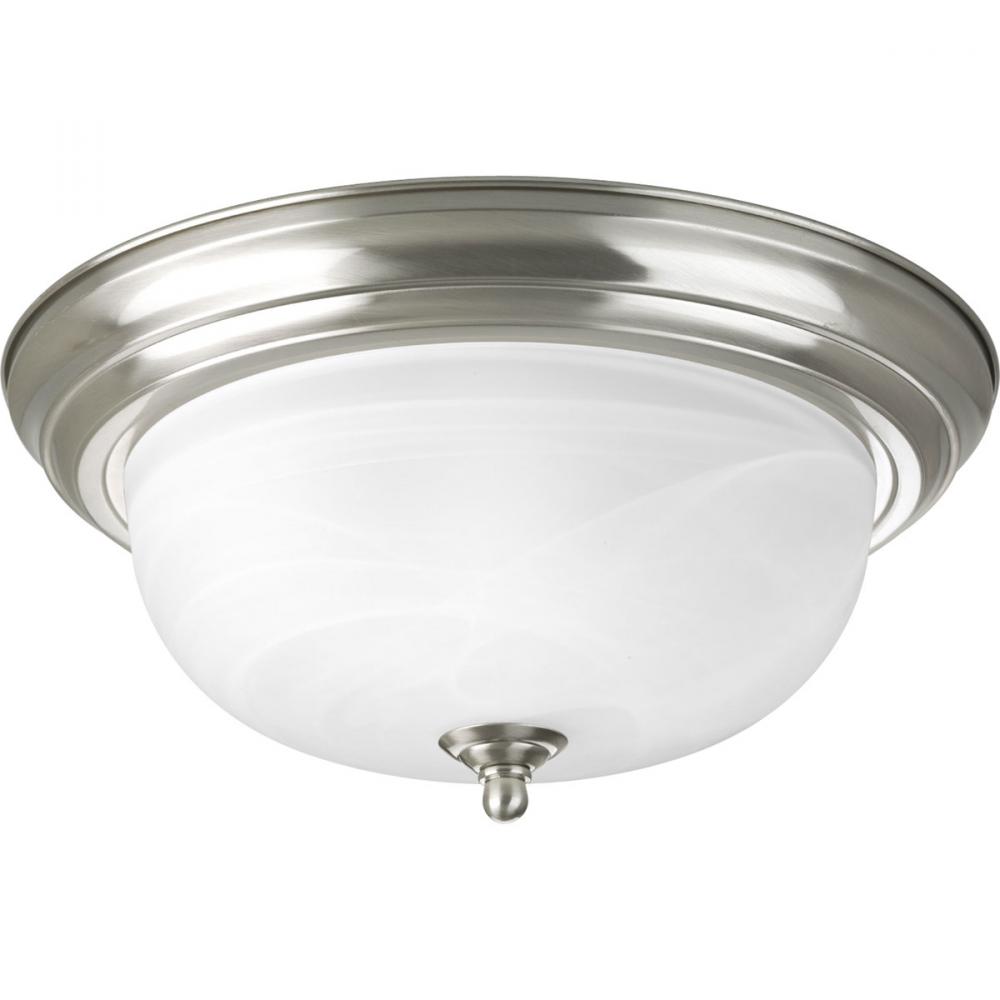 Two-Light Dome Glass 13-1/4" Close-to-Ceiling