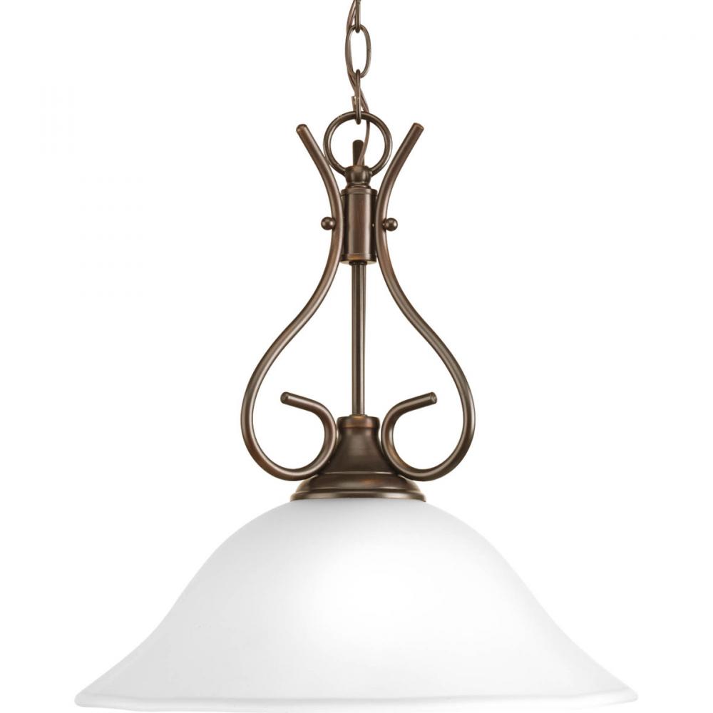 One Light Antique Bronze Down Pendant