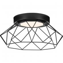 Progress P350229-31M-30 - Geodesic LED Matte Black Modern Flush Mount Light