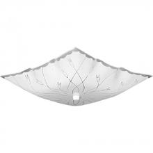 Progress P4962-30 - 12&#34; Decorative Square Glass Two-Light Close-to-Ceiling